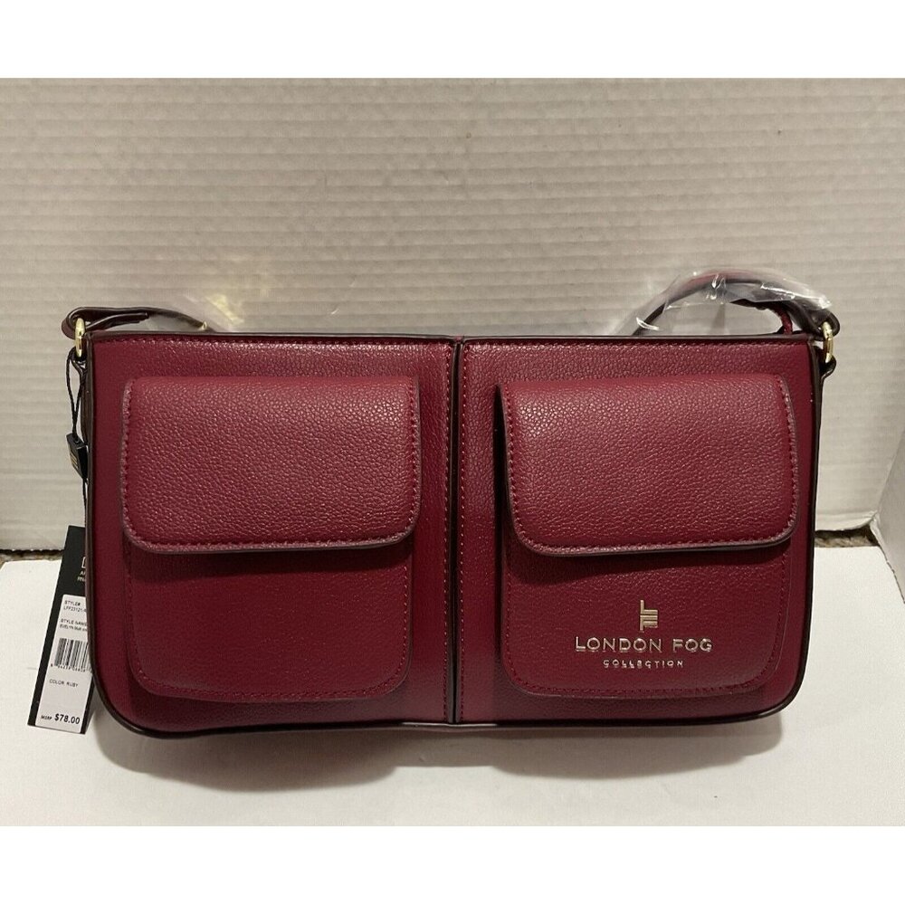 London Fog Evelyn Multi Crossbody Ruby Nwt Sealed In Bag